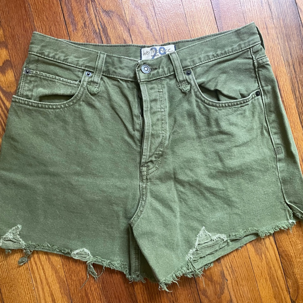 Free people cutoff shorts makai olive 29